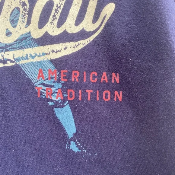 Hanes Navy Football Sweatshirt - Picture 2 of 6